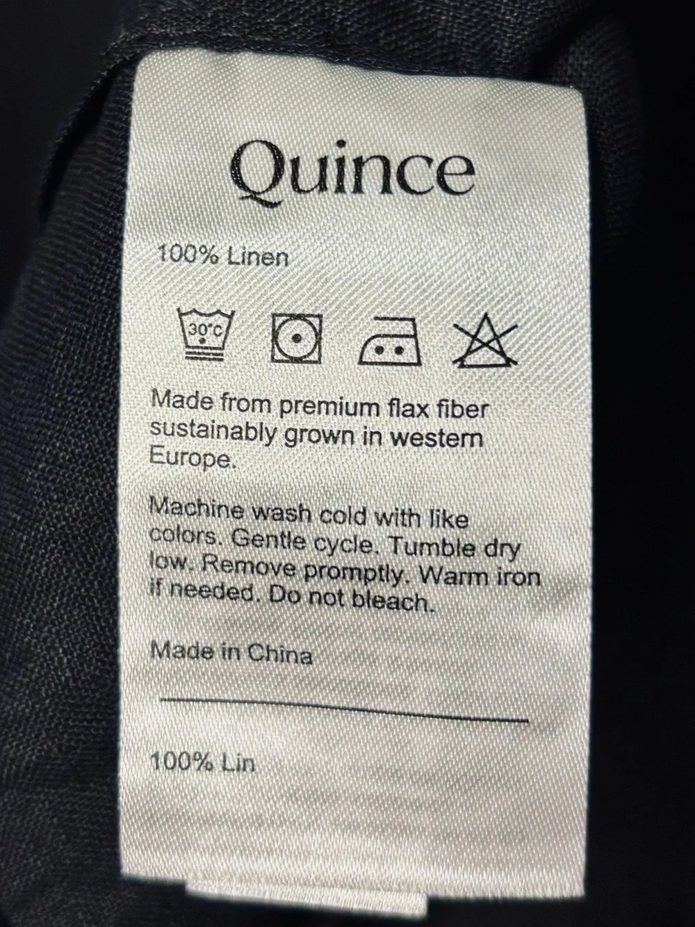Quince 100% Linen Women’s Black Wide-Leg Trousers